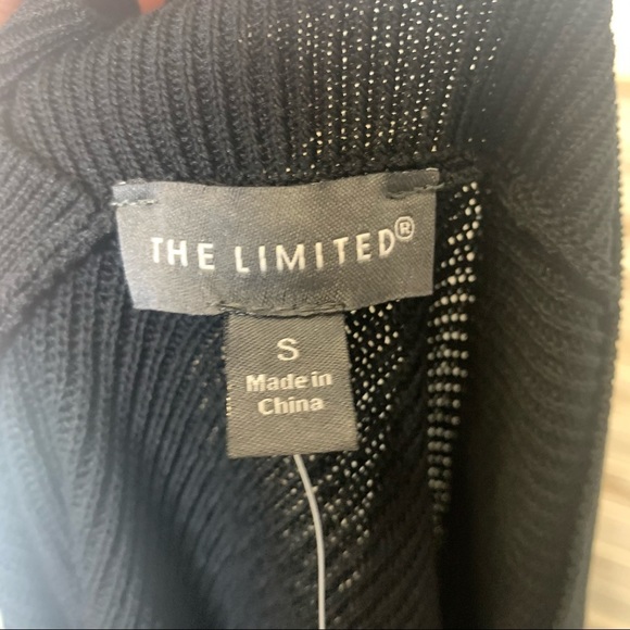 The LIMITED Ribbed V-Neck Sweater Top Black NWT S - Picture 9 of 11